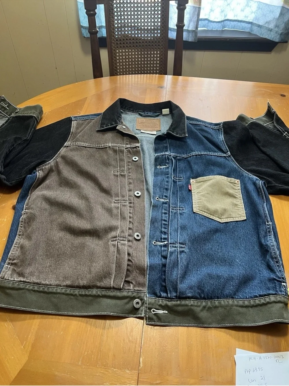 Levi's Premium Men's Type I Relaxed Fit L Trucker Jacket  Champlain Colorblock - Picture 5 of 13